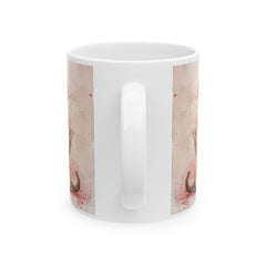 Watercolor Kissing Kitten Mug, Ceramic Coffee Cup,Cute Kittens Love Mug ,Valentine Cat Coffee Cup