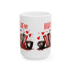 Valentine Mug,Books Are My Valentine Mug, Book Lover Coffee Mug, Reader Gift, Valentines Day Mug for Bookworms