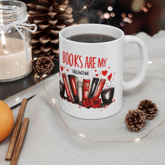 Valentine Mug,Books Are My Valentine Mug, Book Lover Coffee Mug, Reader Gift, Valentines Day Mug for Bookworms
