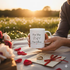 Valentine Mug for Couples – For the Love of Our Lives Coffee Mug, Romantic Gift