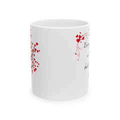 Romantic Silhouette with Heart Tree Mug , Valentine Love Coffee Cup,Valentine Mug  Romantic , Anniversary  Gift for Him Her, Single Mug