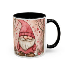Valentine Gnome Accent Coffee Mug,Cute Gnome Coffee Mug,Whimsical Garden Gnome Gift, Mothers Day Mug,Nordic Gnome Decor