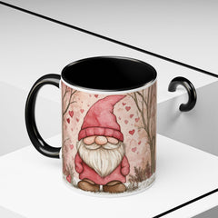 Valentine Gnome Accent Coffee Mug,Cute Gnome Coffee Mug,Whimsical Garden Gnome Gift, Mothers Day Mug,Nordic Gnome Decor