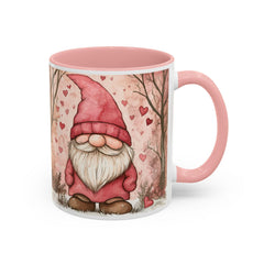 Valentine Gnome Accent Coffee Mug,Cute Gnome Coffee Mug,Whimsical Garden Gnome Gift, Mothers Day Mug,Nordic Gnome Decor