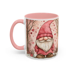 Valentine Gnome Accent Coffee Mug,Cute Gnome Coffee Mug,Whimsical Garden Gnome Gift, Mothers Day Mug,Nordic Gnome Decor