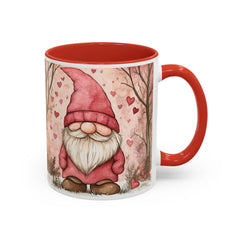 Valentine Gnome Accent Coffee Mug,Cute Gnome Coffee Mug,Whimsical Garden Gnome Gift, Mothers Day Mug,Nordic Gnome Decor