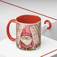 Valentine Gnome Accent Coffee Mug,Cute Gnome Coffee Mug,Whimsical Garden Gnome Gift, Mothers Day Mug,Nordic Gnome Decor