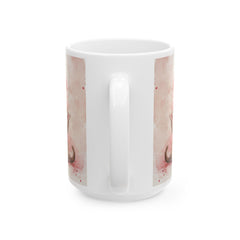 Watercolor Kissing Kitten Mug, Ceramic Coffee Cup,Cute Kittens Love Mug ,Valentine Cat Coffee Cup