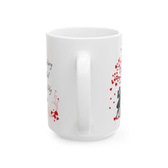 Romantic Silhouette with Heart Tree Mug , Valentine Love Coffee Cup,Valentine Mug  Romantic , Anniversary  Gift for Him Her, Single Mug