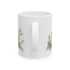 Three Little Bunnies Easter Mug, Watercolor Rabbit Family Coffee Cup, Spring Floral Garden Mug, Easter Gift for Kids, Aesthetic Holiday Gift