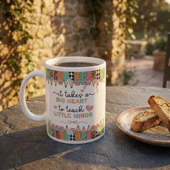 It Takes a Big Heart to Teach Little Minds Mug, Teacher Appreciation Gift, Preschool Teacher Mug, Kindergarten Teacher Coffee Cup