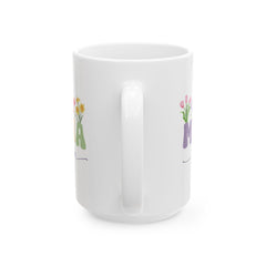 Mothers Day Gift for Mom, Mama Love You Mug,Cute Floral Mama Coffee Mug, Mom Gift from Daughter or Son