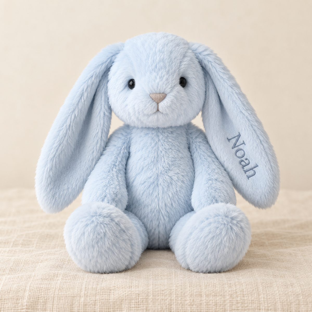 Blue Bunny & Name Bag Set