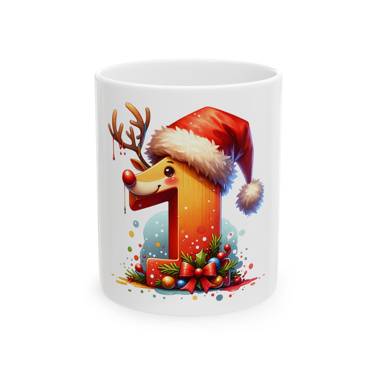 Reindeer Number One Christmas Mug | Ceramic Coffee Cup