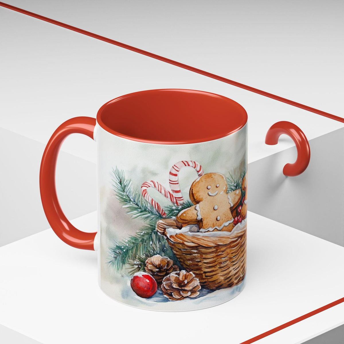 Gingerbread Holiday Ceramic Coffee Mug | Festive Christmas Cup