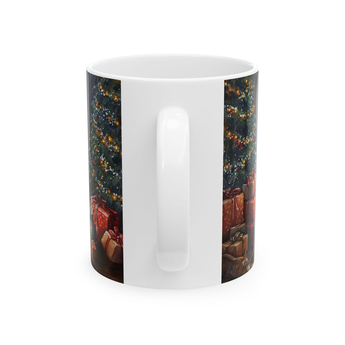 Cozy Fireplace Christmas Scene Mug | Ceramic Coffee Mug 11 oz