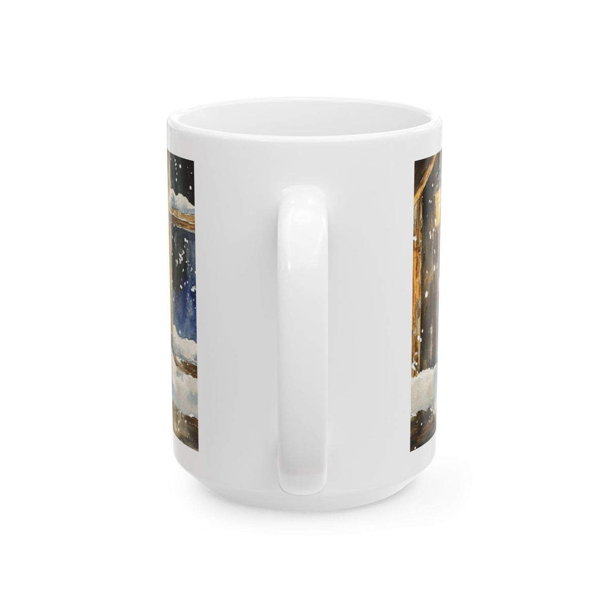 Holiday Ceramic Mug with Santa Designs, Festive Coffee Cup, Winter Gift for Christmas, Merry Holidays Mug,Teacher Gift,Friend Gift 15oz