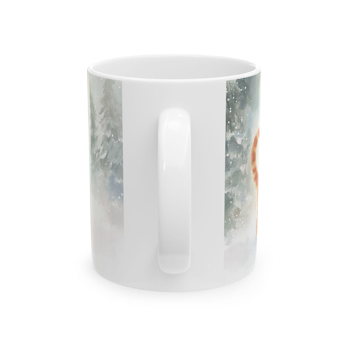 Playful Ginger Kitten with Christmas Ornament Mug | Ceramic Mug 11 oz Christmas gift