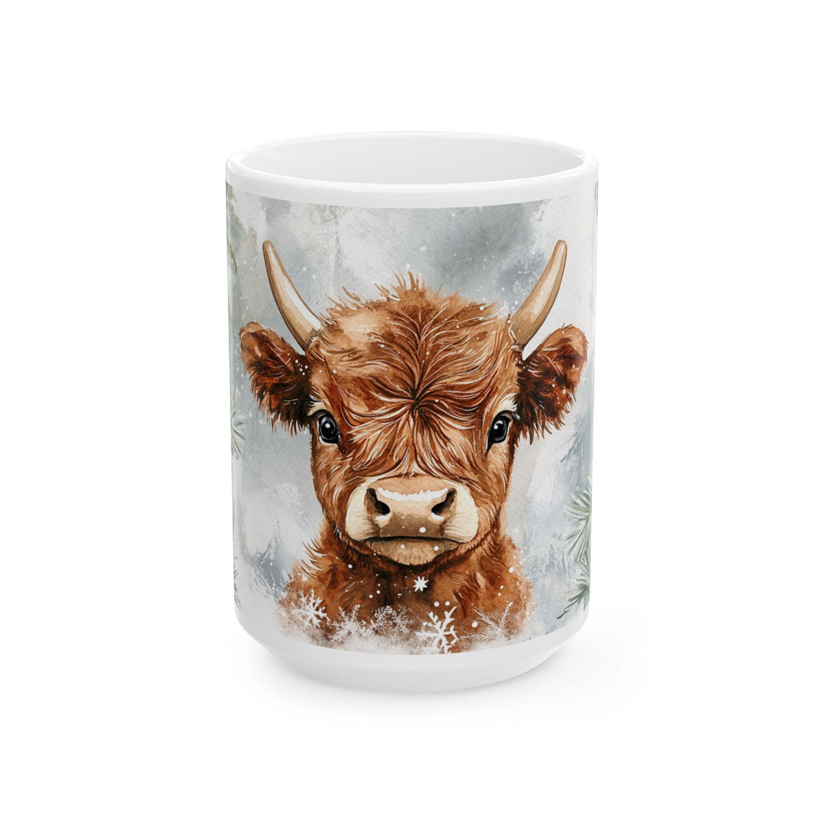 Highland Cow Mug | Ceramic Mug 15 oz Holiday Mug