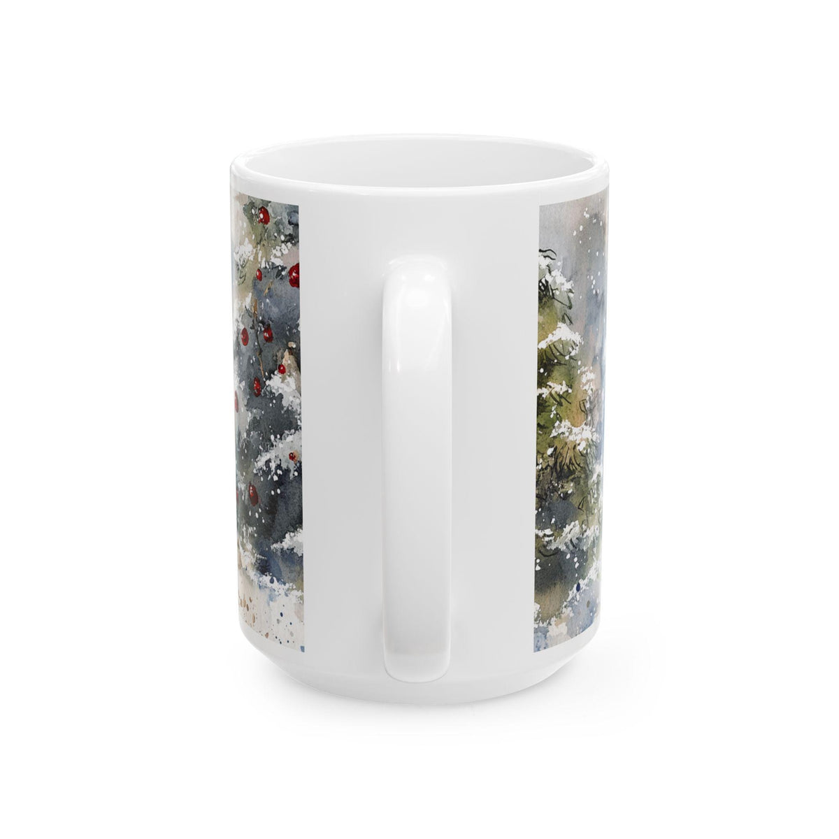 Three Christmas Gnomes Mug | Ceramic Holiday Coffee Cup 15 oz