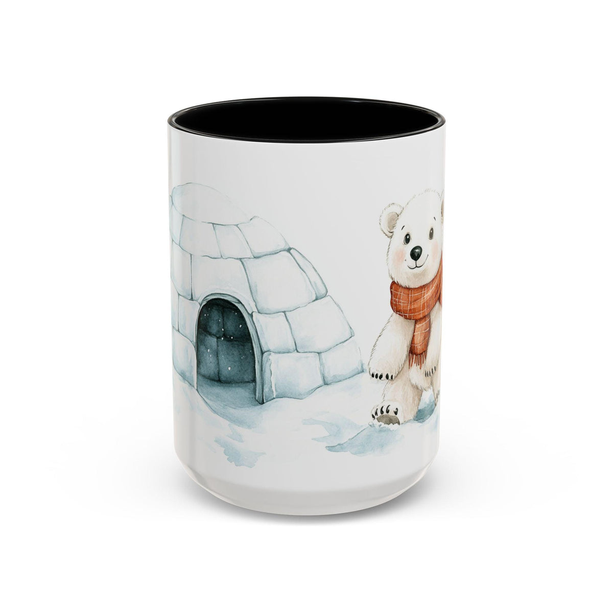 Polar Bear with Igloo Coffee Mug | Winter Snow Animal Mug 15 oz