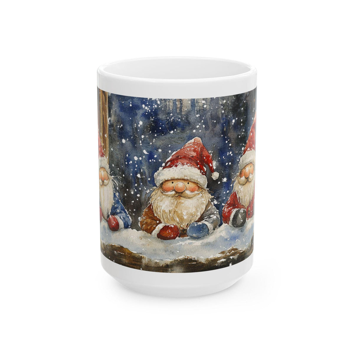 Holiday Ceramic Mug with Santa Designs, Festive Coffee Cup, Winter Gift for Christmas, Merry Holidays Mug,Teacher Gift,Friend Gift 15oz