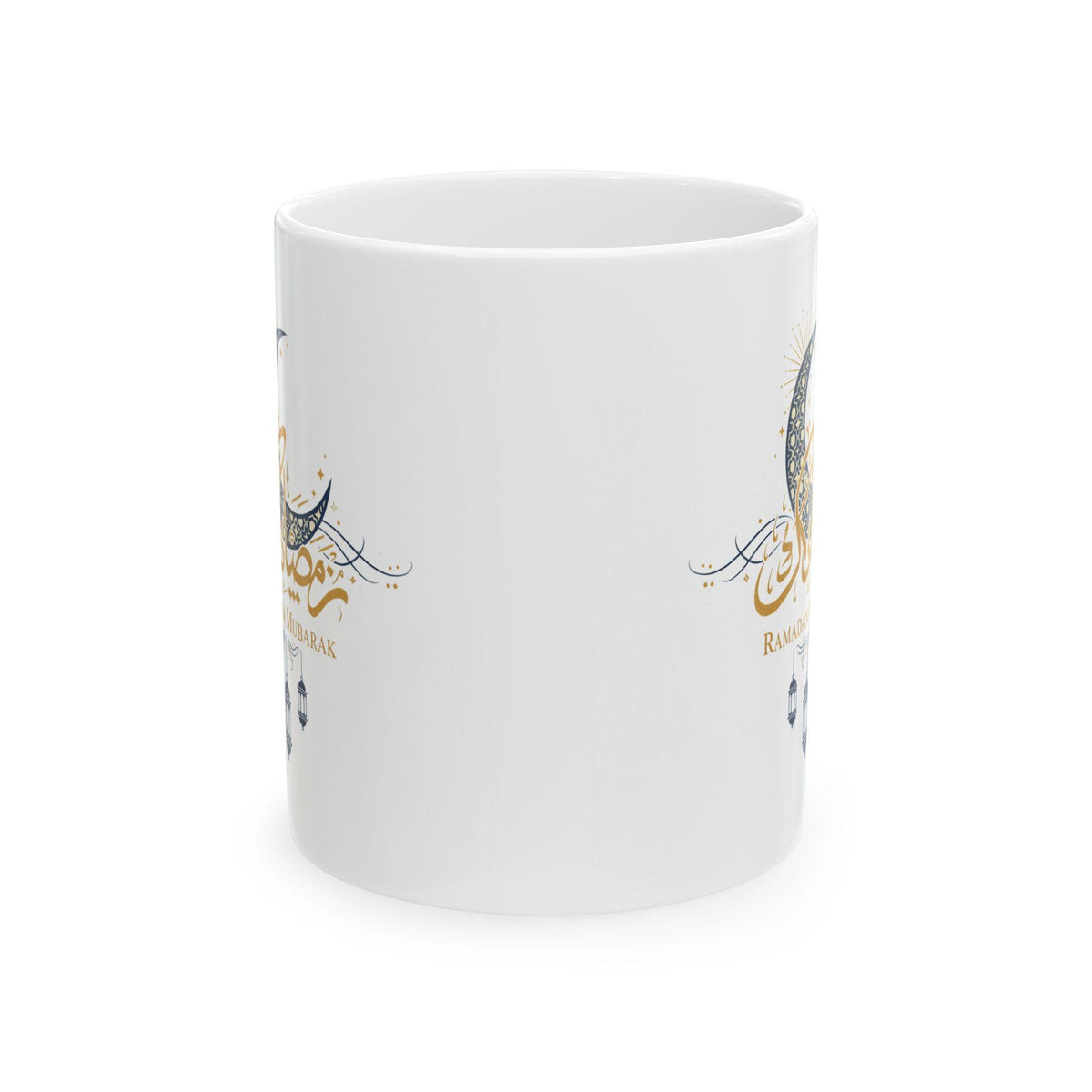 Ramadan Mubarak Mug, Islamic Gift, Muslim Holiday Coffee Cup, Crescent Moon Lantern Design, Ramadan Gift for Family  Friends Kids Mug