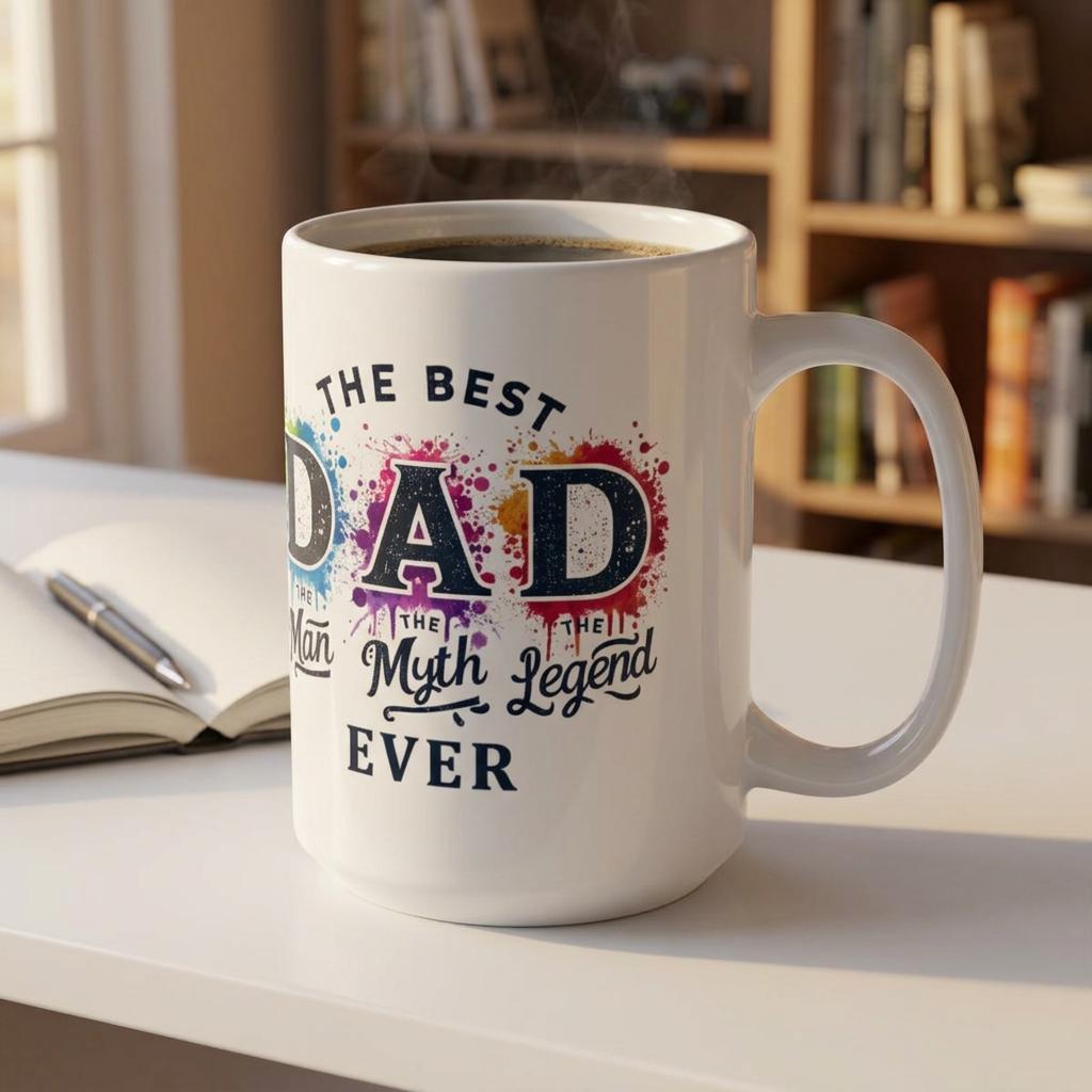 The Best Dad Ever Mug, Fathers Day Gift for Dad, Best Dad Coffee Mug, Gift from Kids, Funny Dad Mug, Dad Birthday Gift