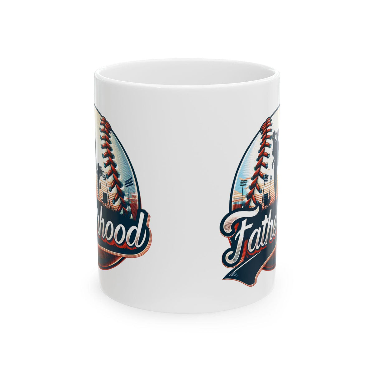 Fatherhood Mug, Father and Girls Coffee Mug, Dad Life Mug, Father's Day Gift for Dad, Family Coffee Cup,Baseball game,